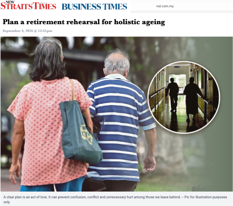 Plan a retirement rehearsal for holistic ageing